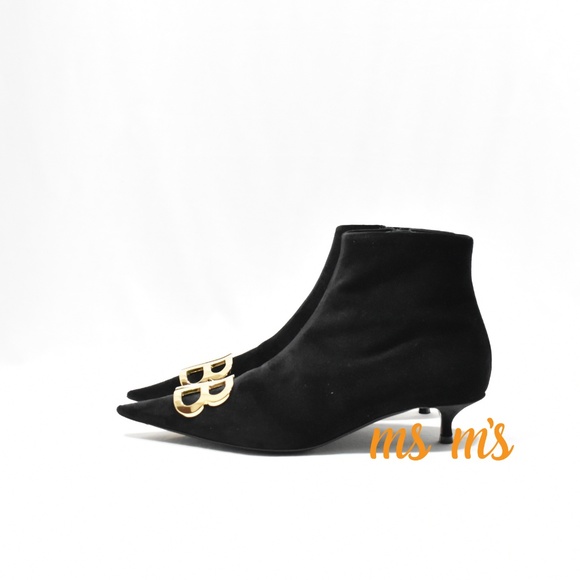 NIB Balenciaga Velvet BB Knife Knit Point Toe boot - Picture 2 of 8